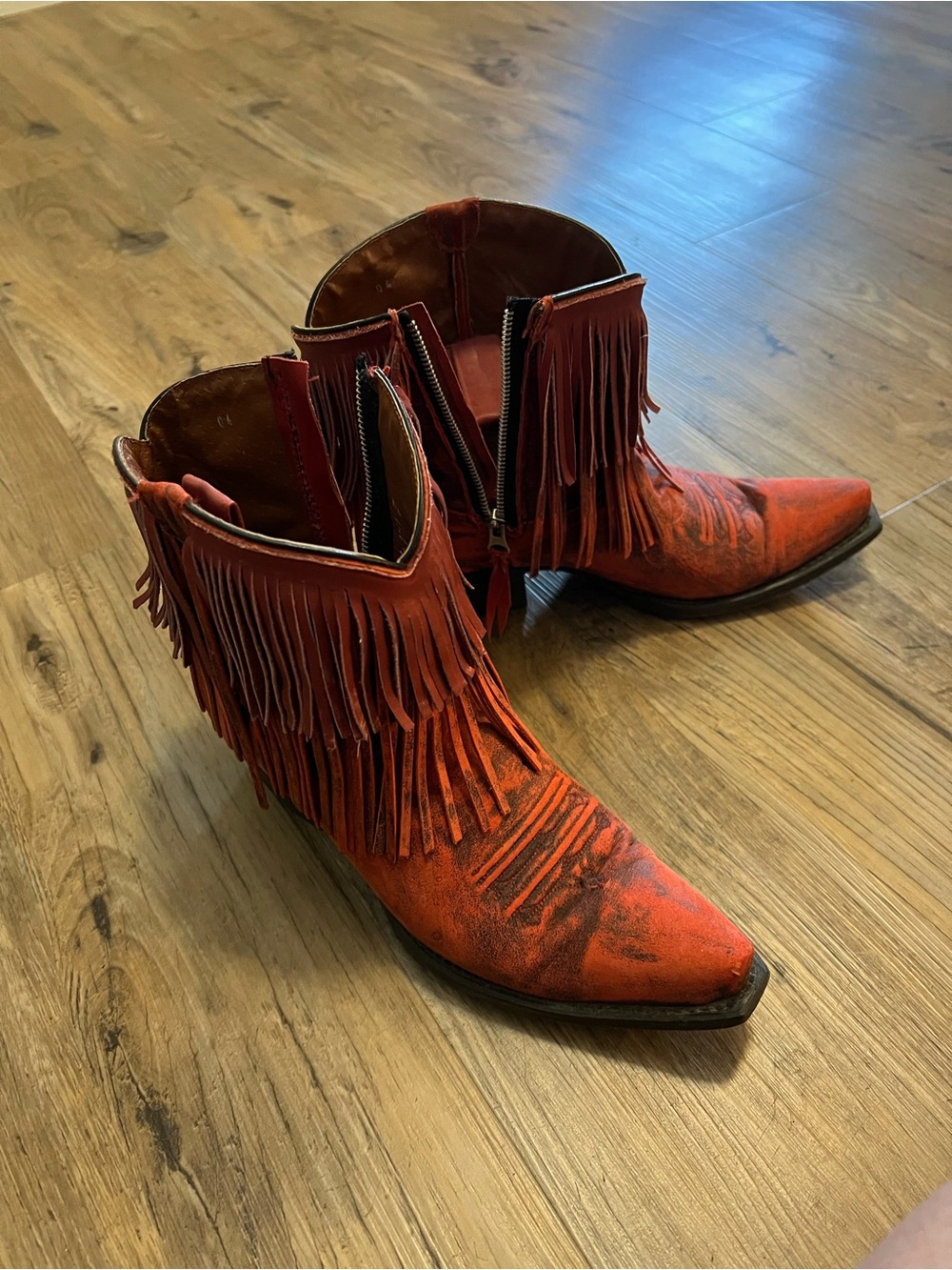 Women's Fringe Western Ankle Boots